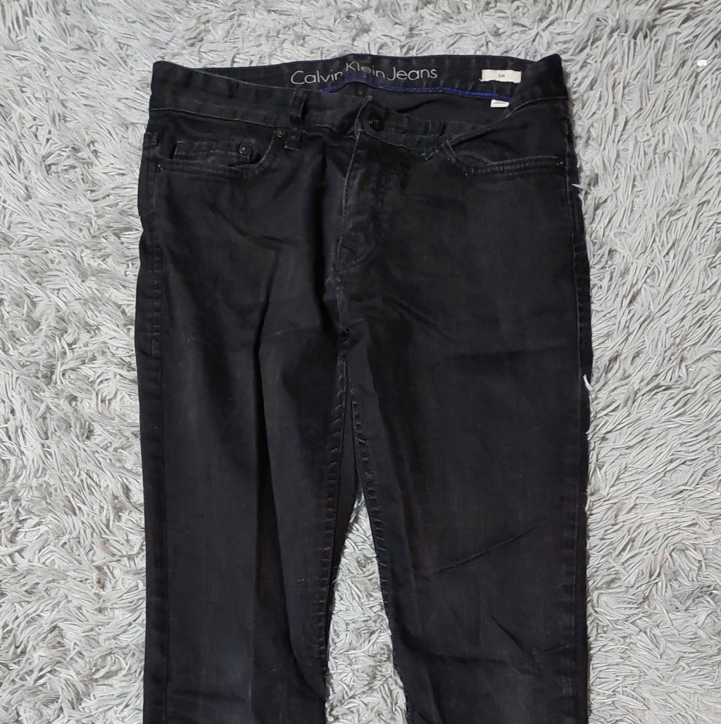 Calvin Klein Black Jeans Slim Mens Size 30x32